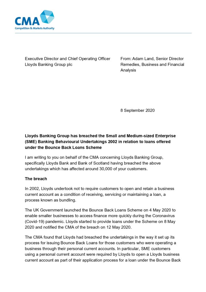 How Lloyds Bank Forced Around 30,000 Bounce Back Loan Applicants to