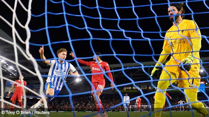 Jack Hinshelwood seals a late win against Liverpool in the Premier League 2024 season
