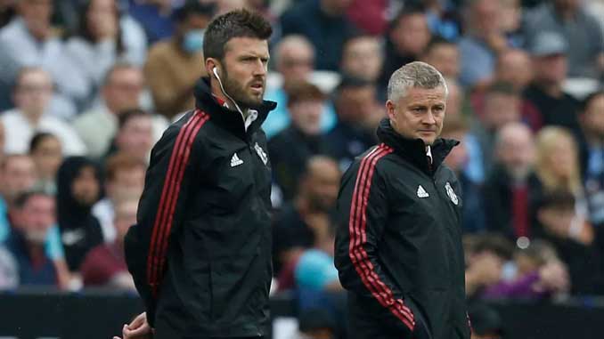 Michael Carrick and Ole Gunnar Solskjaer